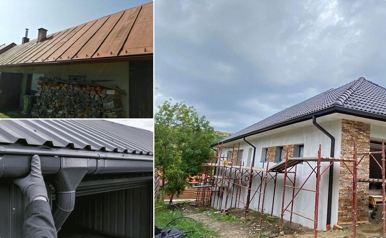 Montaj jgheaburi si burlane pentru acoperis