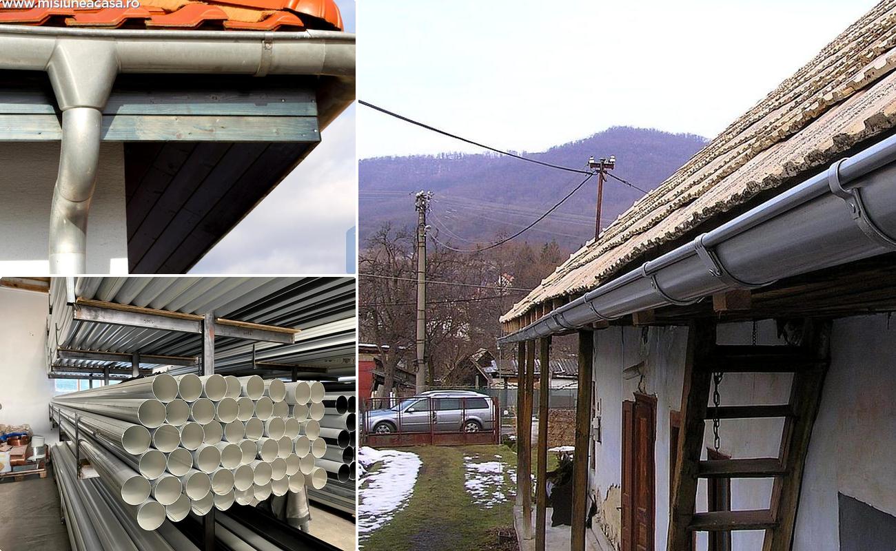 Tipuri de jgheaburi din tabla zincata si vopsita