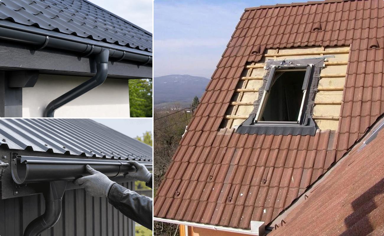 Montaj jgheaburi si burlane pentru acoperis