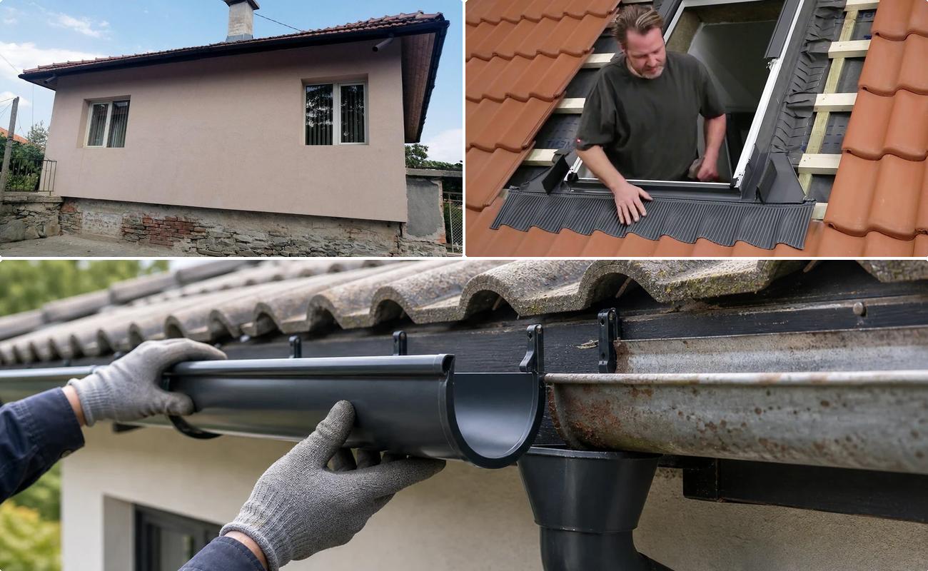 Montaj jgheaburi si burlane pentru acoperis